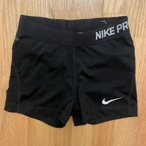 Nike Black Shorts with White Logo